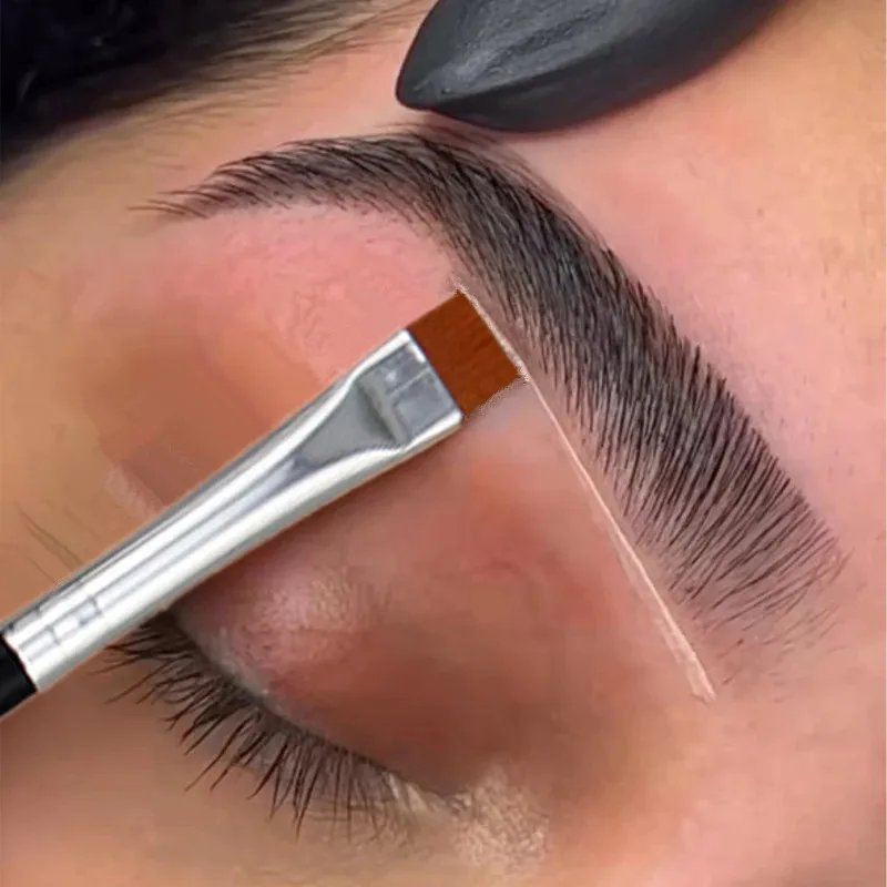 Wholesale 5/10/20PCS Flat Eyebrow Brush Ultrathin Eyebrows Makeup Brushes Eyeliner Brush Thin Eye Liner Brow Contour Brush Tools
