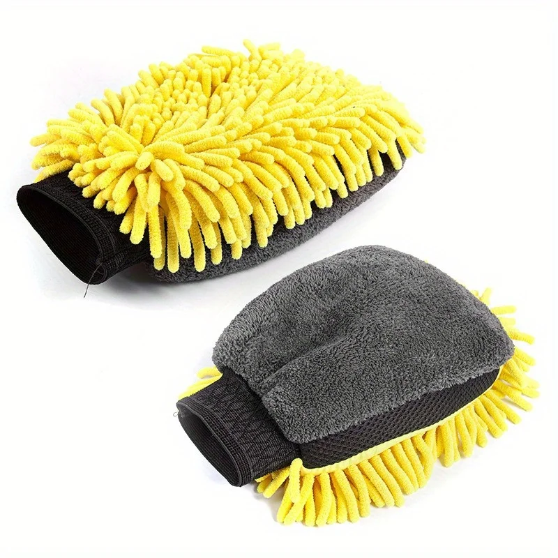 Chenier ultra-fine fiber car wash gloves, thickened car wash gloves, car wash tools, household kitchen plush gloves tools thumbnail 3