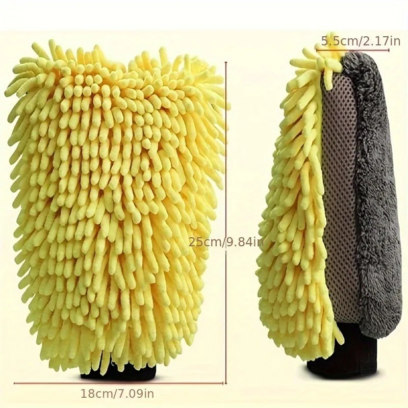 Chenier ultra-fine fiber car wash gloves, thickened car wash gloves, car wash tools, household kitchen plush gloves tools thumbnail 6