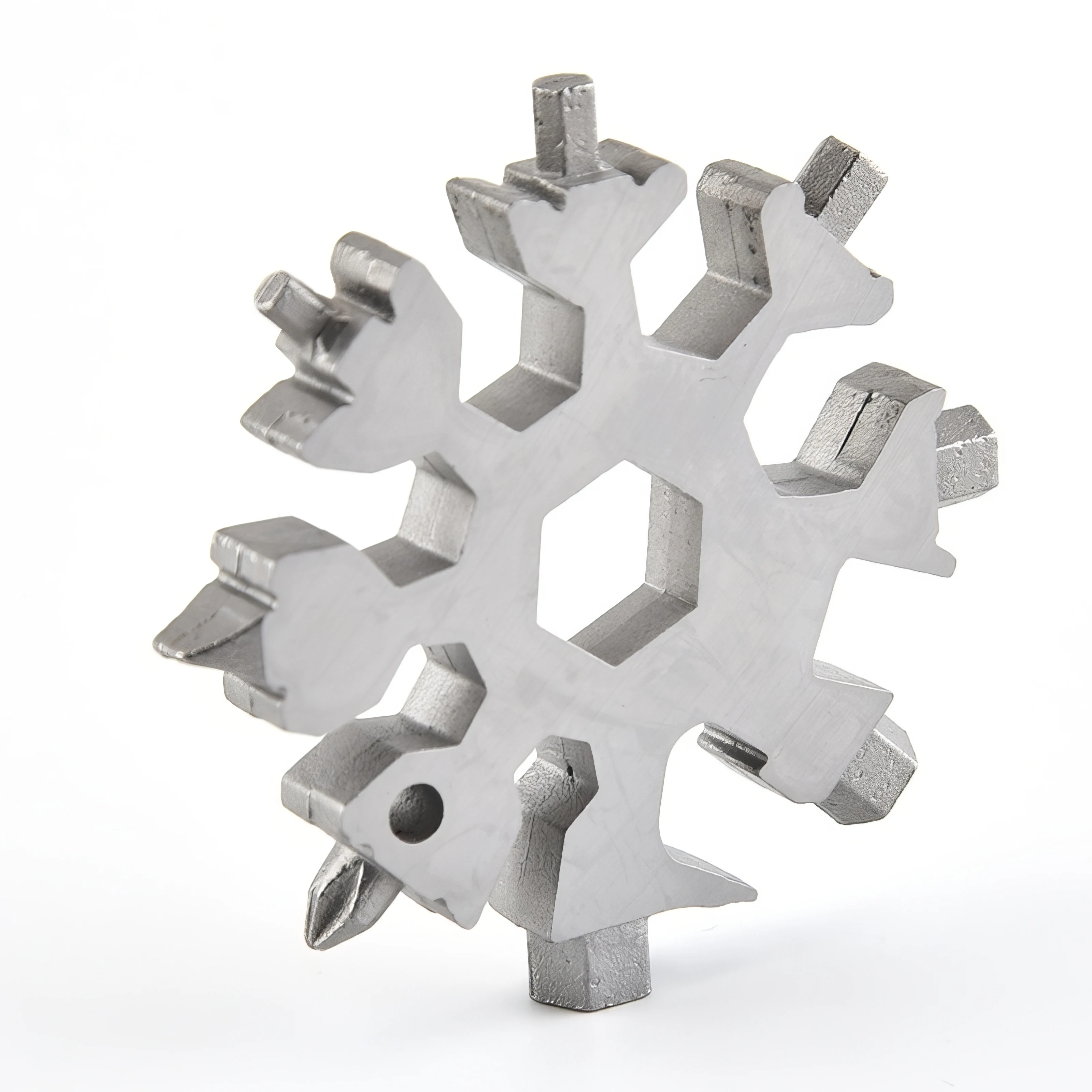 3 Snowflake Multifunctional Tool, Stainless Steel Bottle Opener, Screwdriver Wrench, Essential Christmas Camping Artifact thumbnail 3