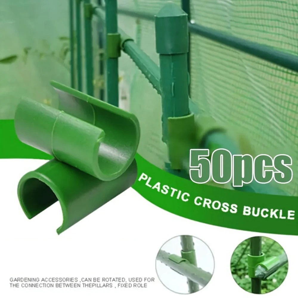 50 Pieces of 11mm Plant Support Connectors, Practical Fixed Cross Clips for Plant Transplanting, Garden Frame Pole Connectors, Suitable for Garden and Courtyard Planting Tools thumbnail 3