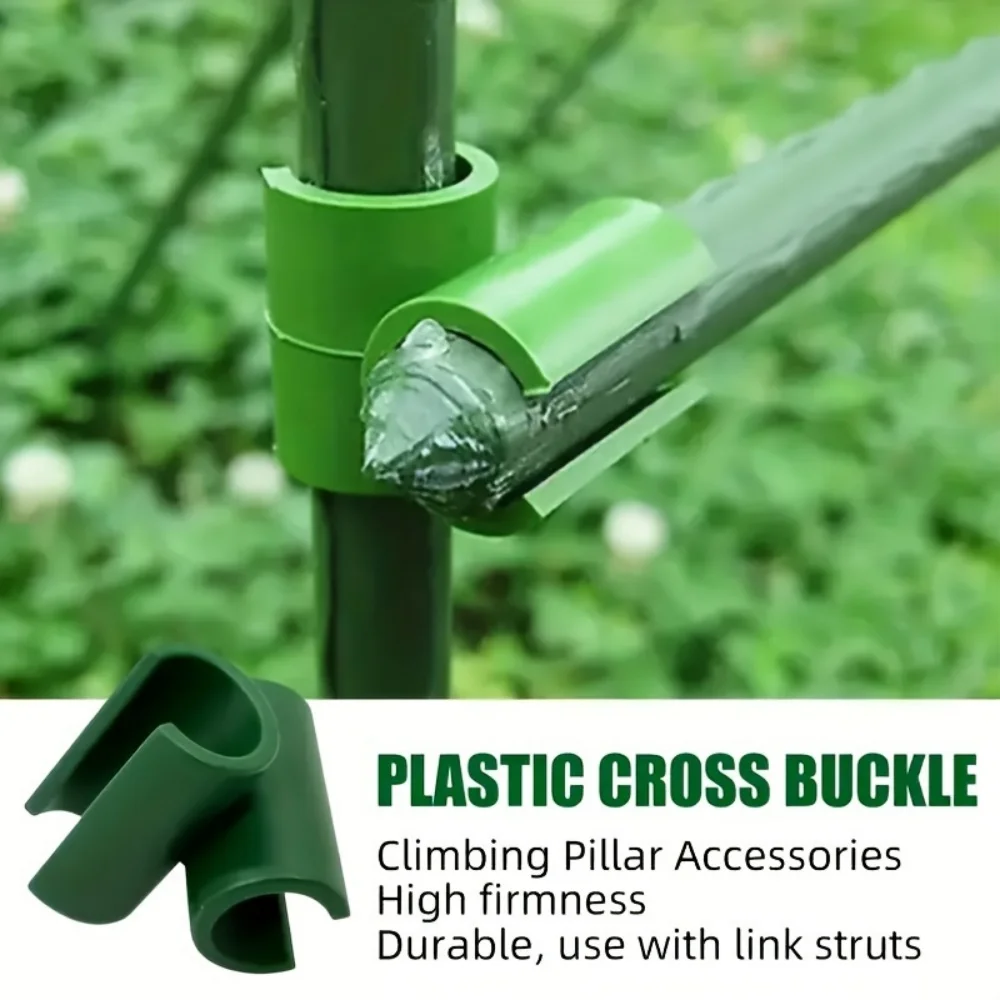 50 Pieces of 11mm Plant Support Connectors, Practical Fixed Cross Clips for Plant Transplanting, Garden Frame Pole Connectors, Suitable for Garden and Courtyard Planting Tools thumbnail 6