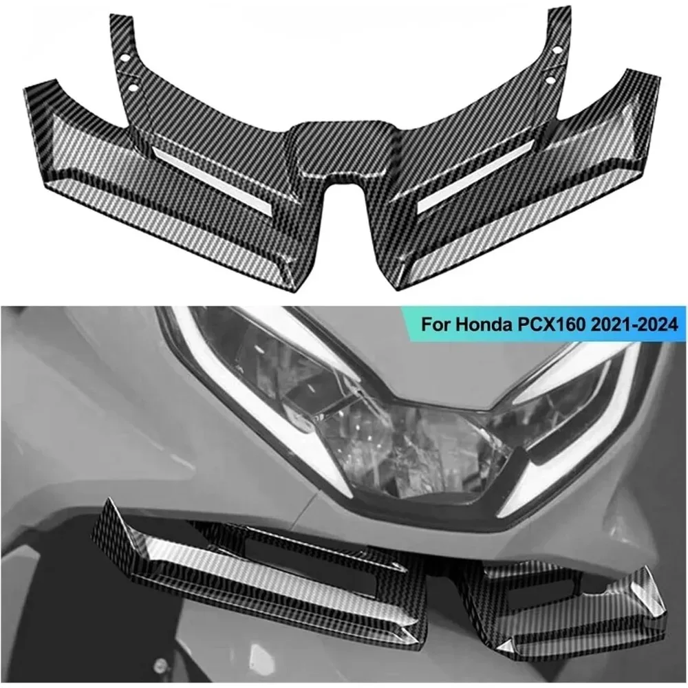 For Honda PCX160 2021-2024 Modified Lower Lip Fixed Wind Wing Beak Spoiler Decorative Front Lip Protective Cover Accessory thumbnail 2