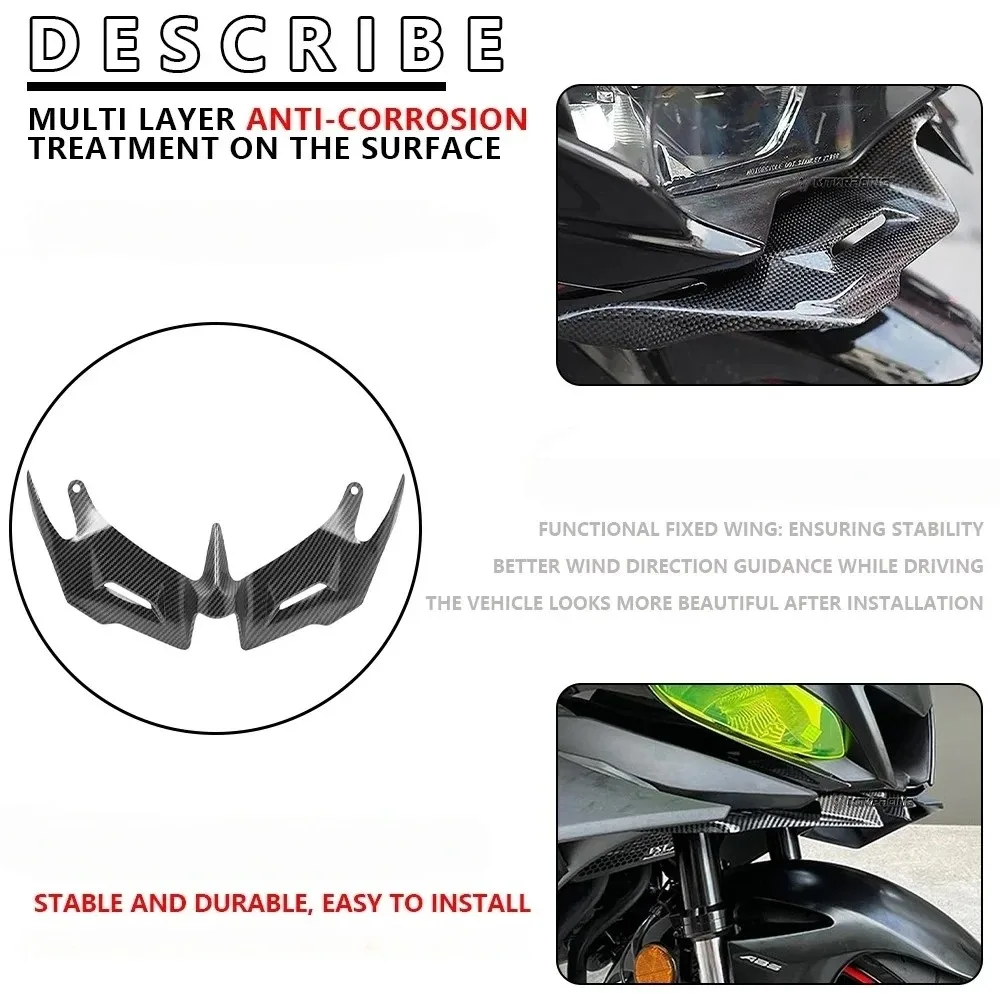 Aerodynamic Winglets Pneumatic Front Fairing Wing Lower Wing Cover Protector Motorcycle Spoiler for Yamaha YZF R3 R25 2014-2018 thumbnail 3