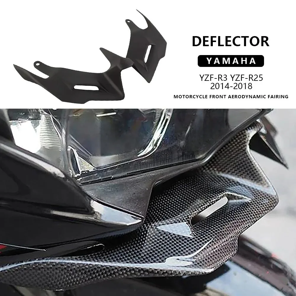 Aerodynamic Winglets Pneumatic Front Fairing Wing Lower Wing Cover Protector Motorcycle Spoiler for Yamaha YZF R3 R25 2014-2018 thumbnail 2