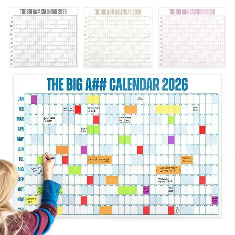 Large 2026 Calendar Planner Sheet Schedule Sticker Planner Target 365 Days Planner Sheet Wall Calendar Office Supplies