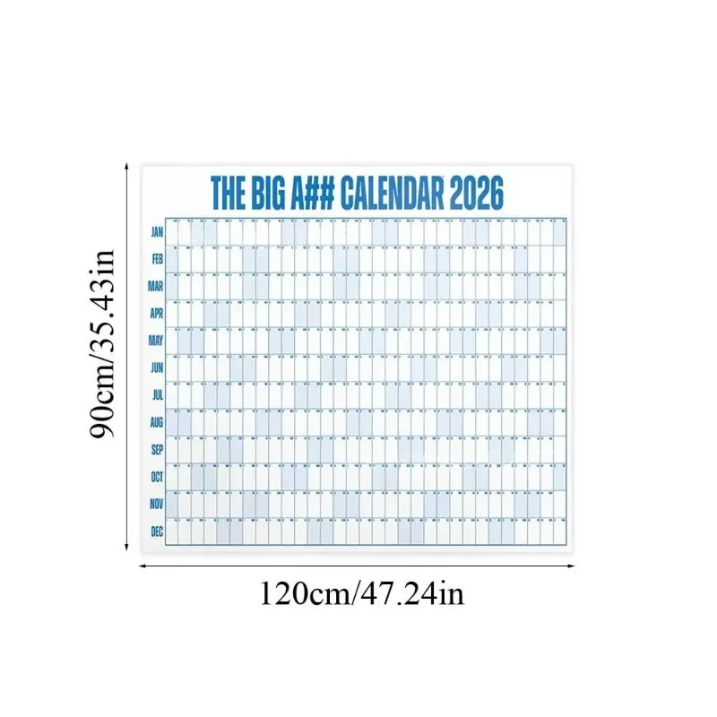 Large 2026 Calendar Planner Sheet Schedule Sticker Planner Target 365 Days Planner Sheet Wall Calendar Office Supplies thumbnail 5