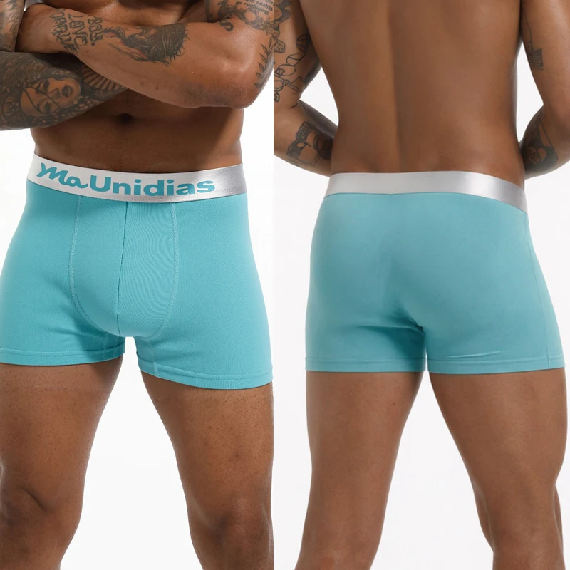 3 Pieces Bamboo Fiber Men's Panties Letter Waistband Boxer Briefs Solid Color Boxers Underwear For Man Classic Men Underpants thumbnail 6