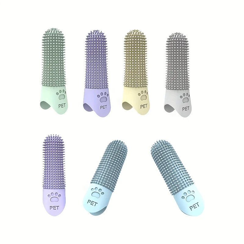 1/2Pcs Soft Silicone Dog Toothbrush 360° Finger Toothbrush for Dogs Cats Durable Pet Finger Brush Tooth Cleaning Tool thumbnail 6