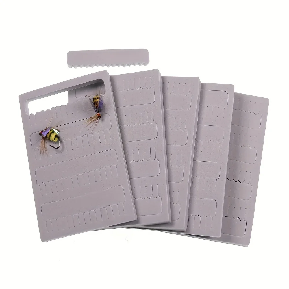 6PCS Fishing Fly Holding Foam with Sticker Backing for Tackle Box Bag Lure Box Fly Case DIY