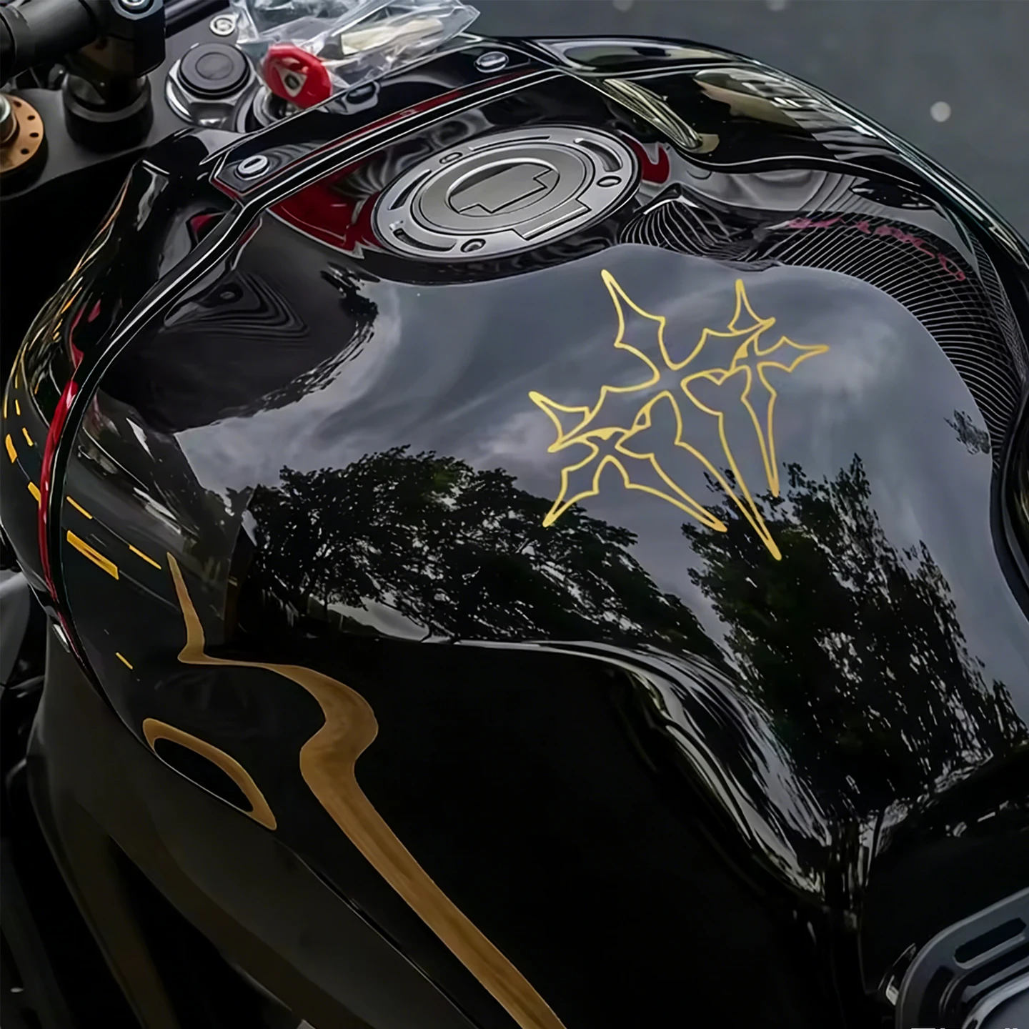 8 PCS/1Set Multiple Crosses Cross Motorcycle Stickers Moto Motor Scooter Body Helmet Fairing Fuel Tank Vinyl Accessories Decals thumbnail 5