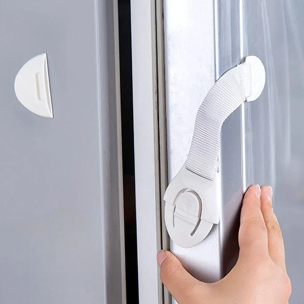 1-100Pcs Kids Safety Cabinet Lock Baby Proof Security Protector Cabinet Door Multi-Functional Ribbon Lock Buckle for Drawers thumbnail 5