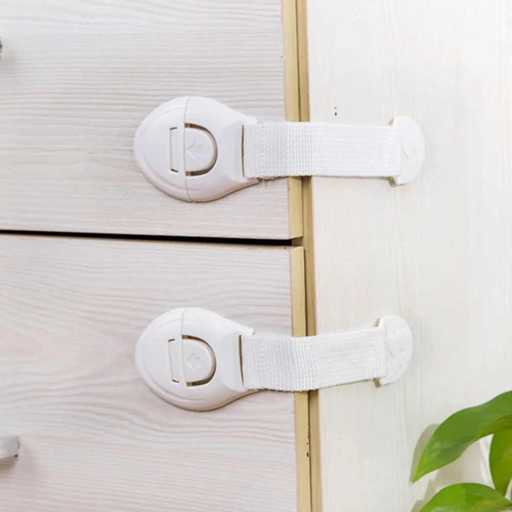 1-100Pcs Kids Safety Cabinet Lock Baby Proof Security Protector Cabinet Door Multi-Functional Ribbon Lock Buckle for Drawers thumbnail 6