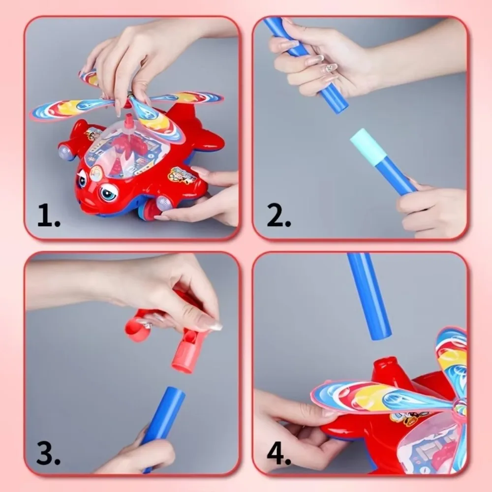 New Interactive Walker with Bell Gifts Children's Hand Push Airplane Detachable Toddler Walking Kindergarten Activities thumbnail 6