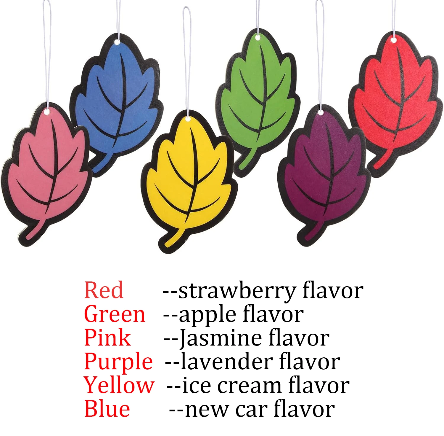 Car Air Freshener Hanging Perfume Odor Eliminator Long-Lasting Fragrance Leaf Paper Auto Aromatherapy Deodorant Supplies Gadgets thumbnail 4