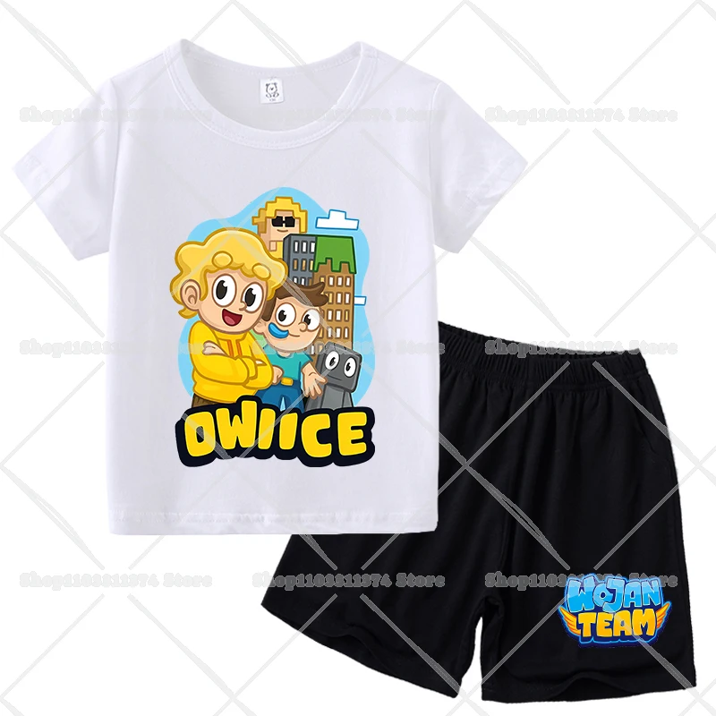 Wojans Team T-shirt Shorts Boys Girls Tee Pants 2pcs Set Summer Cartoon Printed Children Clothing Tops T-shirts Loungewear Gift thumbnail 6