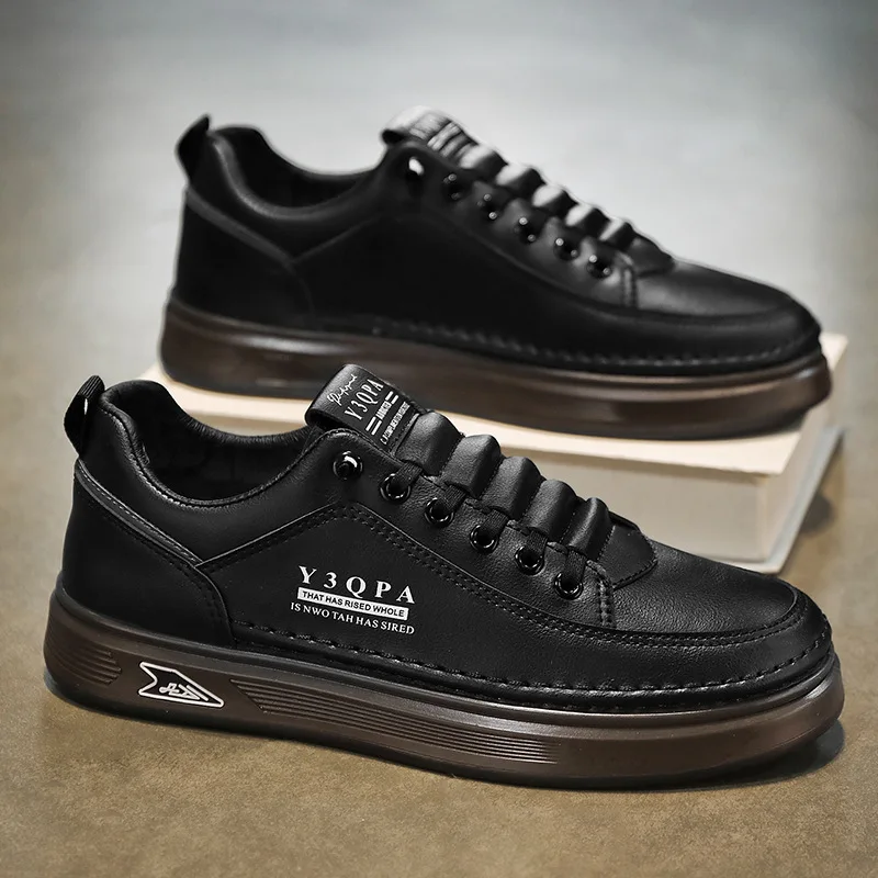 Men's Summer Fashionable Casual Driving Shoes Sporty Slip-On Loafers Versatile Comfortable Breathable Wear-Resistant Leather -.. thumbnail 3