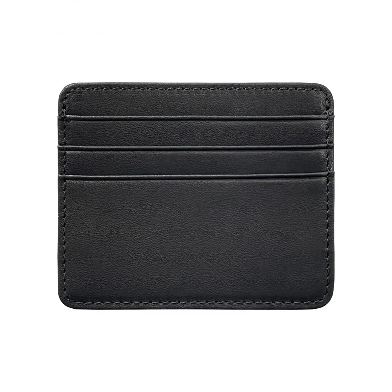New Cow Leather Men's Women's Card Bag Coin Purse Slim Credit Card Holder Wallet For Men and Women ID Card Pocket thumbnail 6