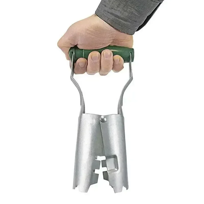 Horticultural Wood Handle Hole Drilling Stainless Steel Seeder Excavator Seedling Transplanting Flower Planting Seedling Planter thumbnail 6
