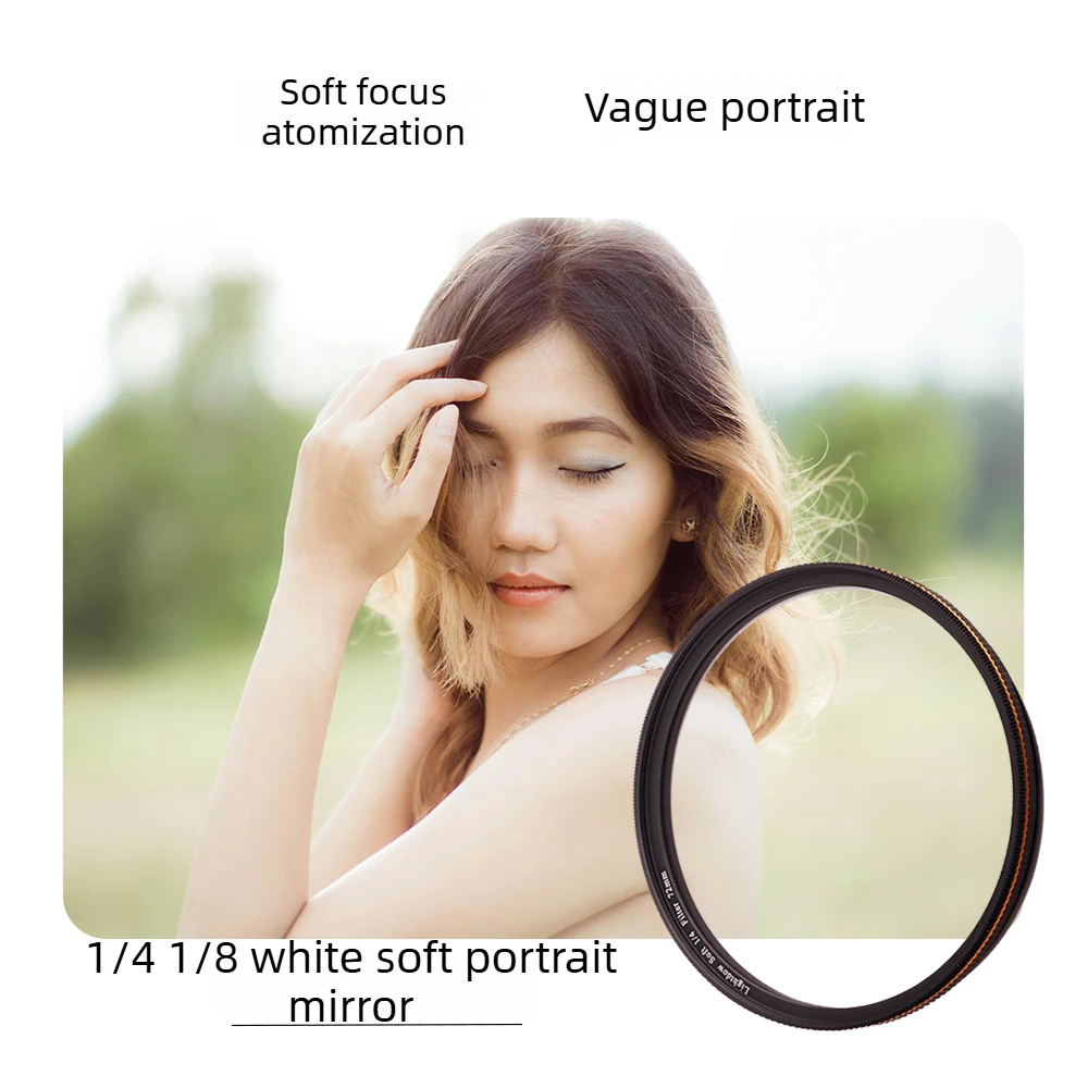 Lightdow White Soft Lens Filter 1/4 1/8 Fit 52 55 58 62 67 72 77 82mm Soft Filter White Mist Soft Focus Dreamy Cinematic Effect thumbnail 4