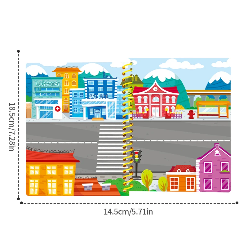Children Reusable Jelly Sticker Book Creative Multi-Theme Cartoon Stickers Portable DIY Montessori Book Sticker Toy for Kids thumbnail 6