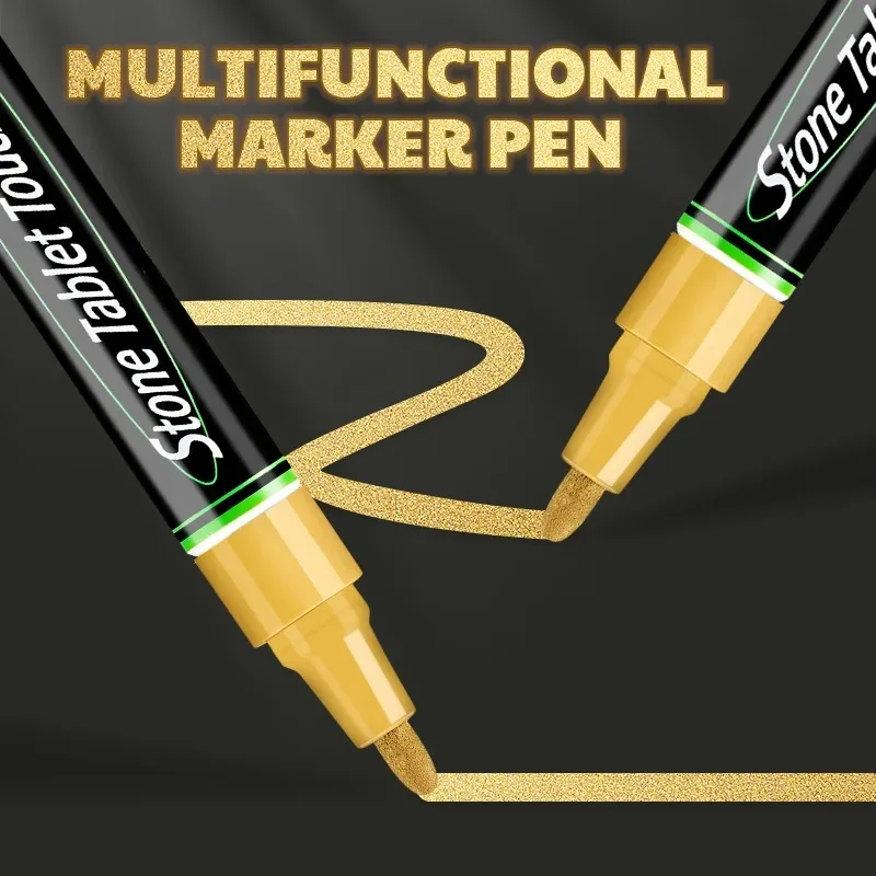 Tombstone Marker Inscription Restoration Pen Oil Based Quick Dry Weatherproof Touch Up Paint Pen For Granite Stone thumbnail 2