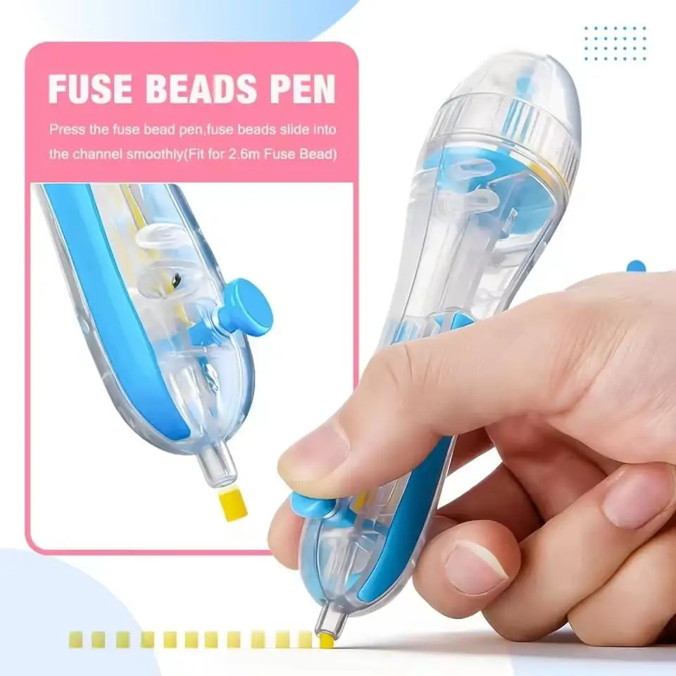 Push Type Automatic Bead Pen for Fuse Beads DIY Handcraft Tools Perler Bead Dispenser Pen Kids Educational Toys Stress Relief thumbnail 2