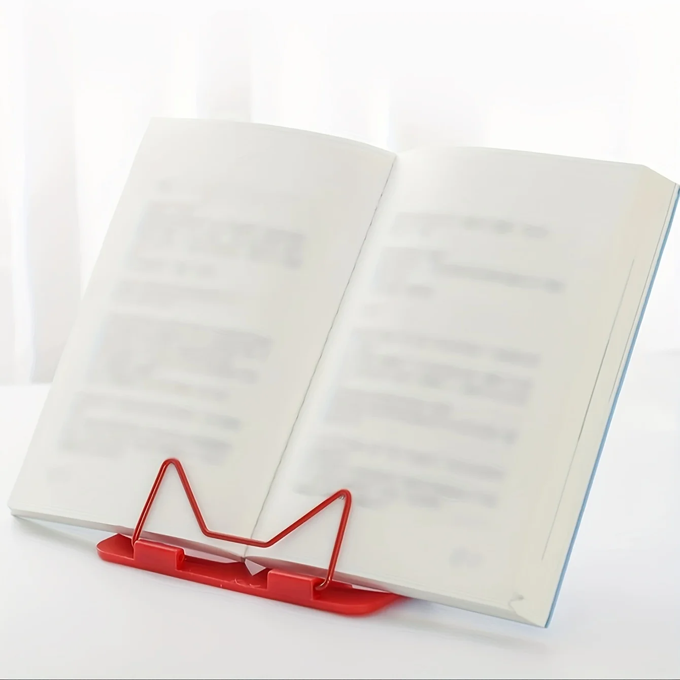 "Foldable Desktop Book Stand, Adjustable Angle Reading Holder, Portable Hands-Free Bookends for Textbook, Tablet, Cookbook, Offi thumbnail 3
