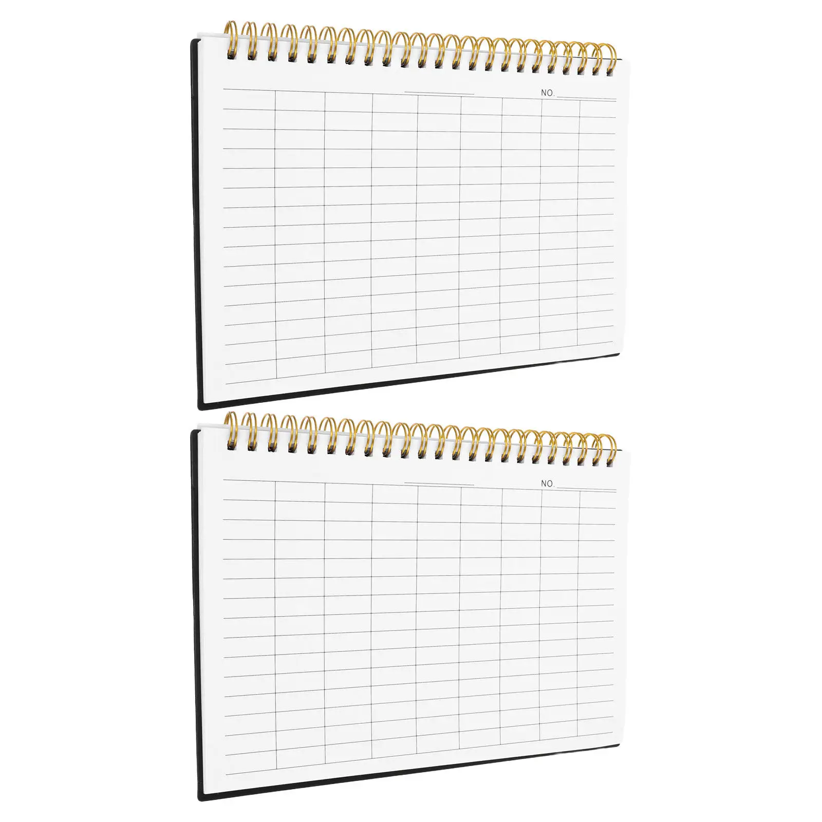 2Pcs Business Accounting Ledger Book Horizontal Record Keeping Book Finance Planner Budget Notebook Income Expense Tracker
