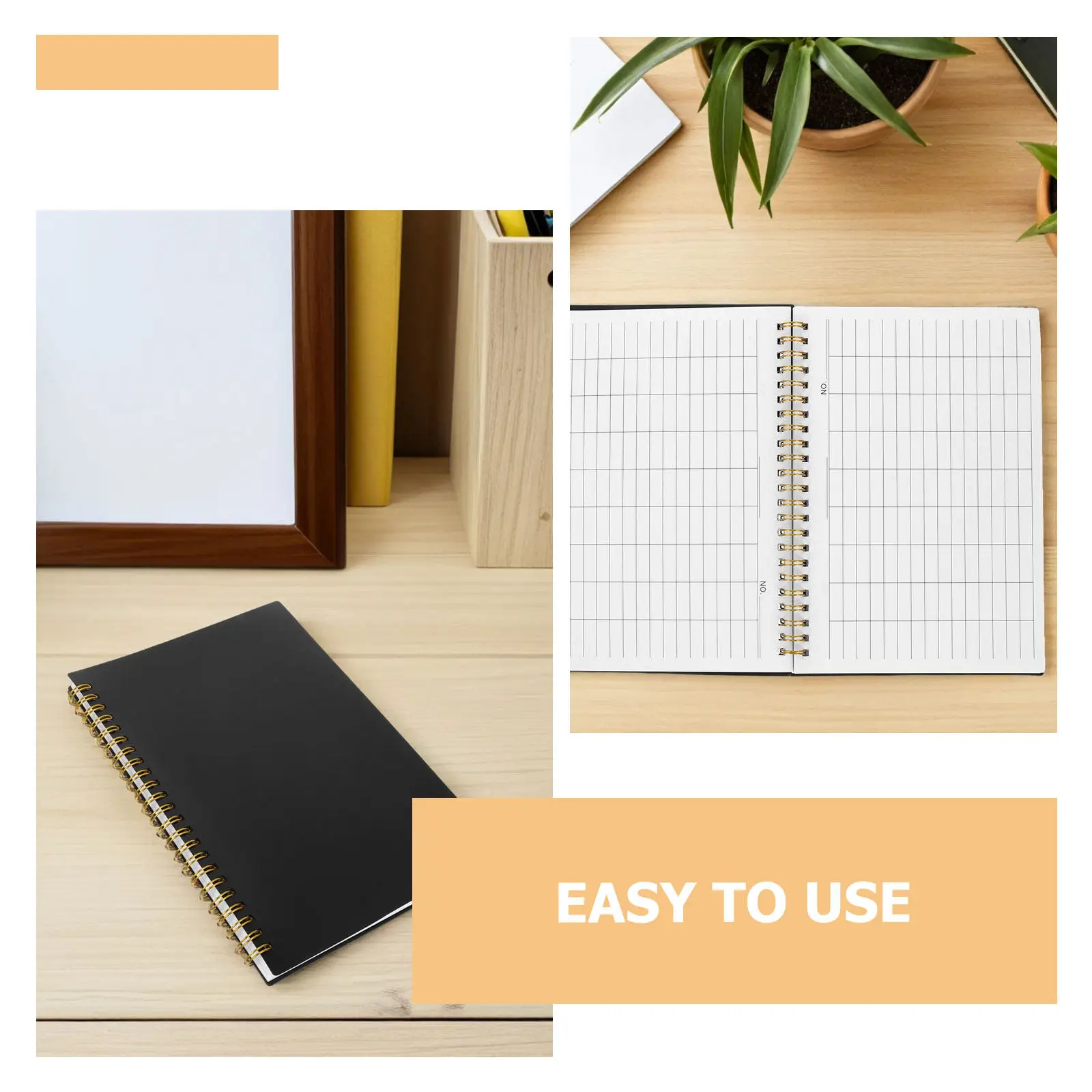 2Pcs Business Accounting Ledger Book Horizontal Record Keeping Book Finance Planner Budget Notebook Income Expense Tracker thumbnail 4