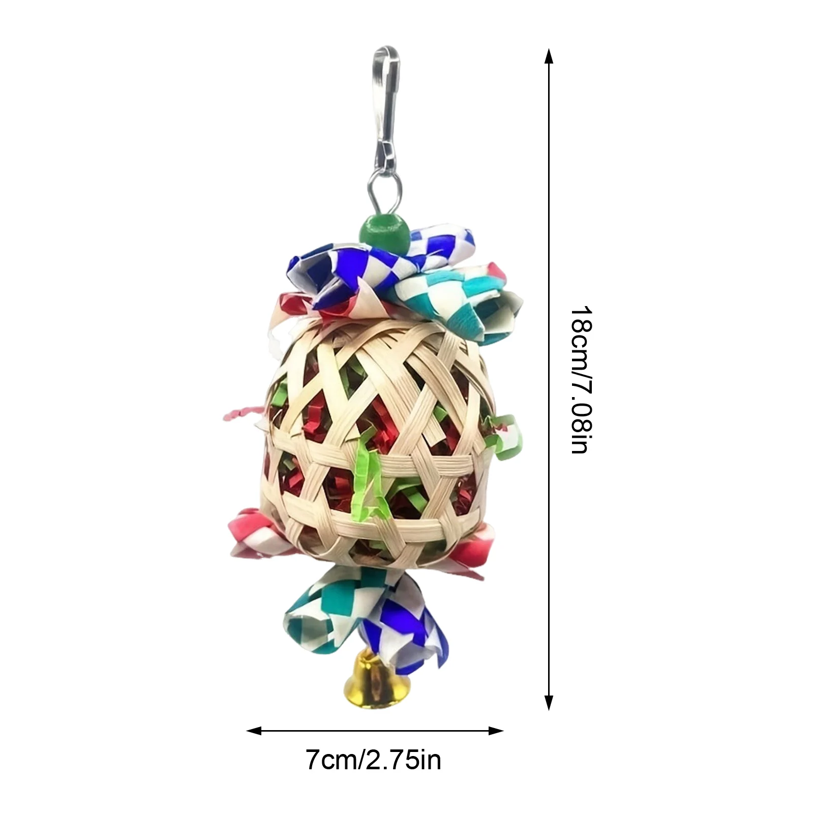 Parrot Lantern Toy Colorful Paper Chewable Parrot Enrichment Bird Cage Accessories For Pet Bird Enrichment And Decoration thumbnail 6