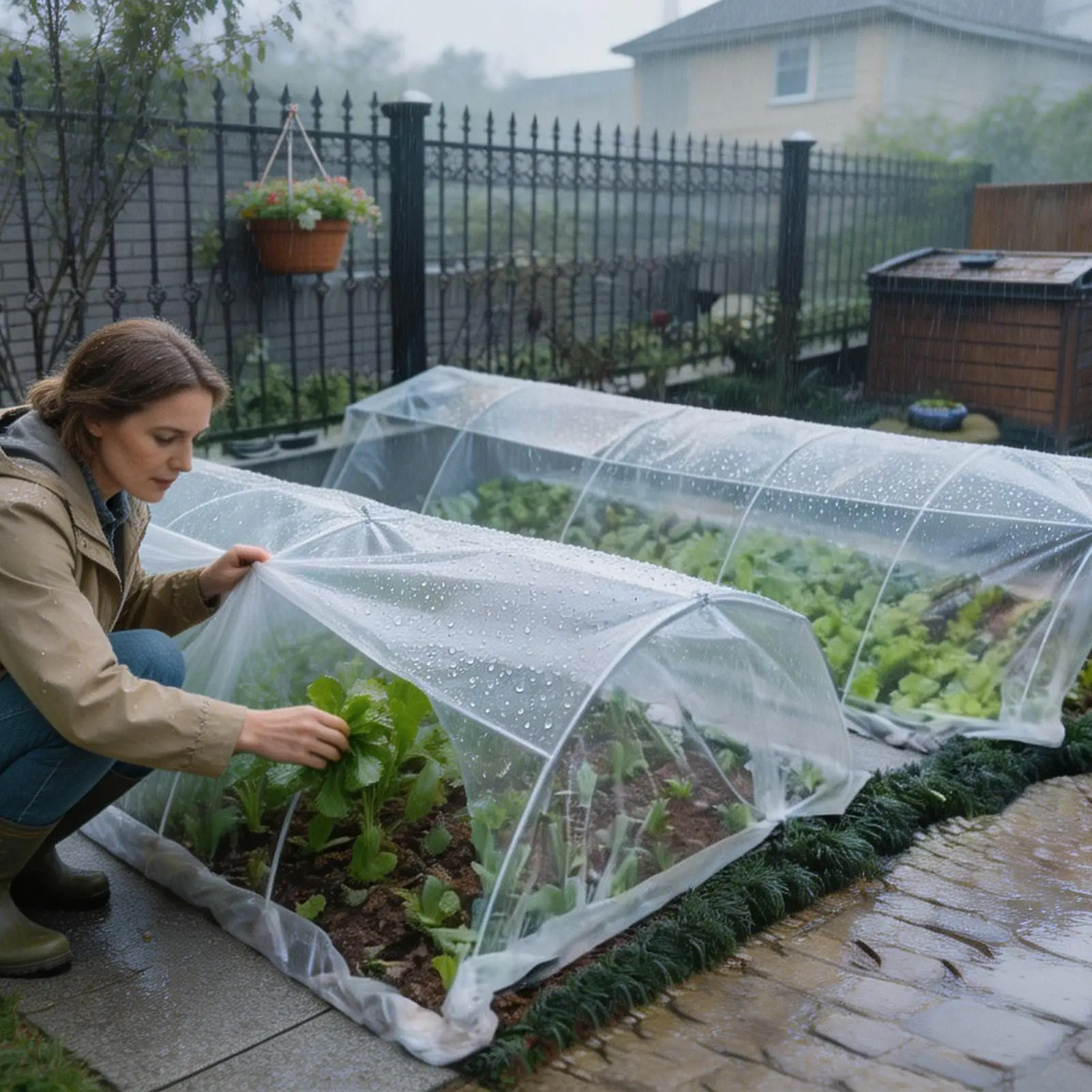 Greenhouse Cover Heavy Duty UV Resistant Tear-Proof Clear Gardening Hoop House Cover For Garden Agriculture Painting Floor Farms thumbnail 4