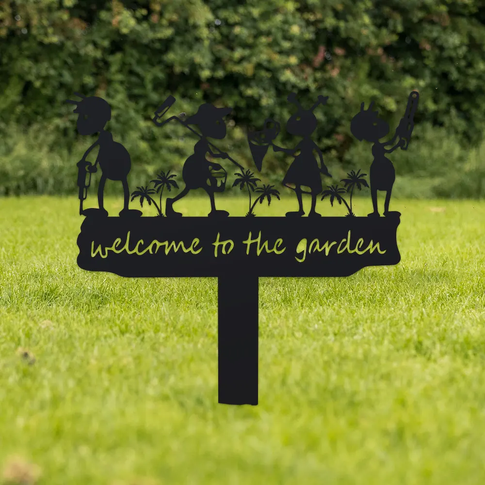 1pc Metal Rustic Metal Ant Silhouette Garden Stake | Metal | No Power Needed | Home & Outdoor Decor | Graduation Season thumbnail 5