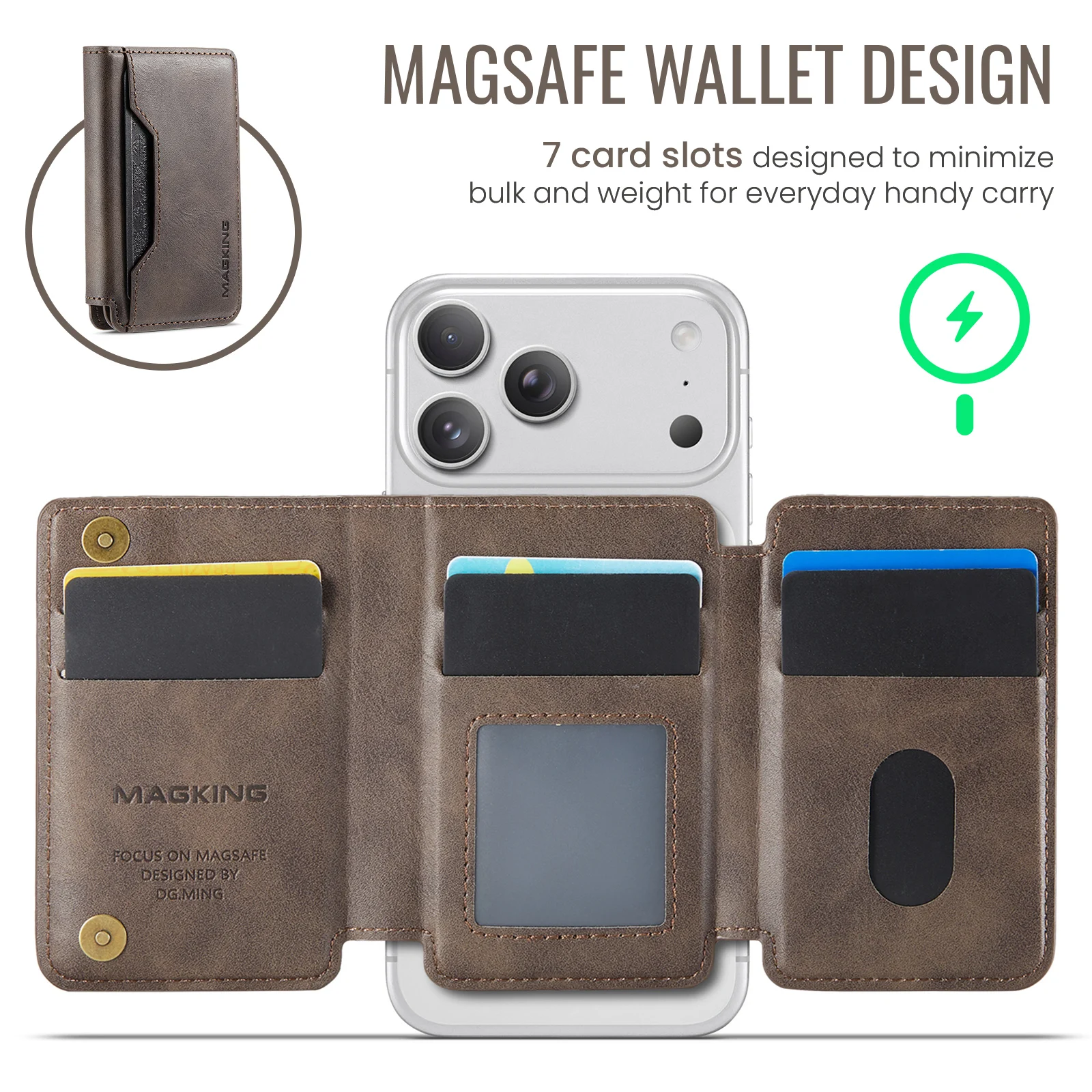 MagSafe Wallet RFID Blocking Magnetic Card Holder thumbnail 4
