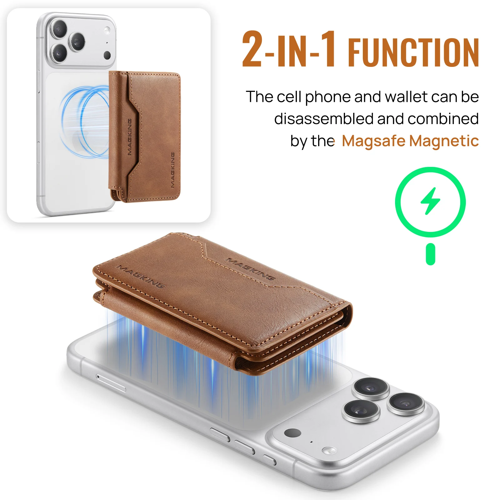 MagSafe Wallet RFID Blocking Magnetic Card Holder thumbnail 3