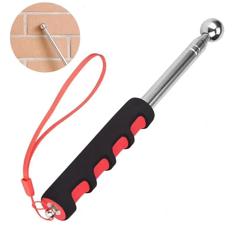 Self Defense Stick Retractable, Hollowing Drum Detection Hammer, Red thumbnail 5