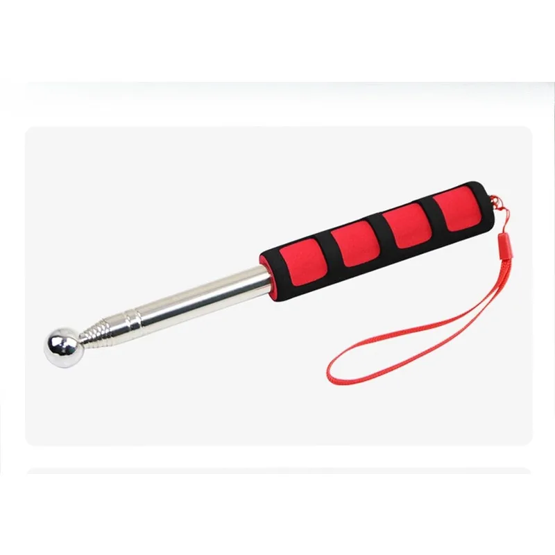 Self Defense Stick Retractable, Hollowing Drum Detection Hammer, Red thumbnail 3