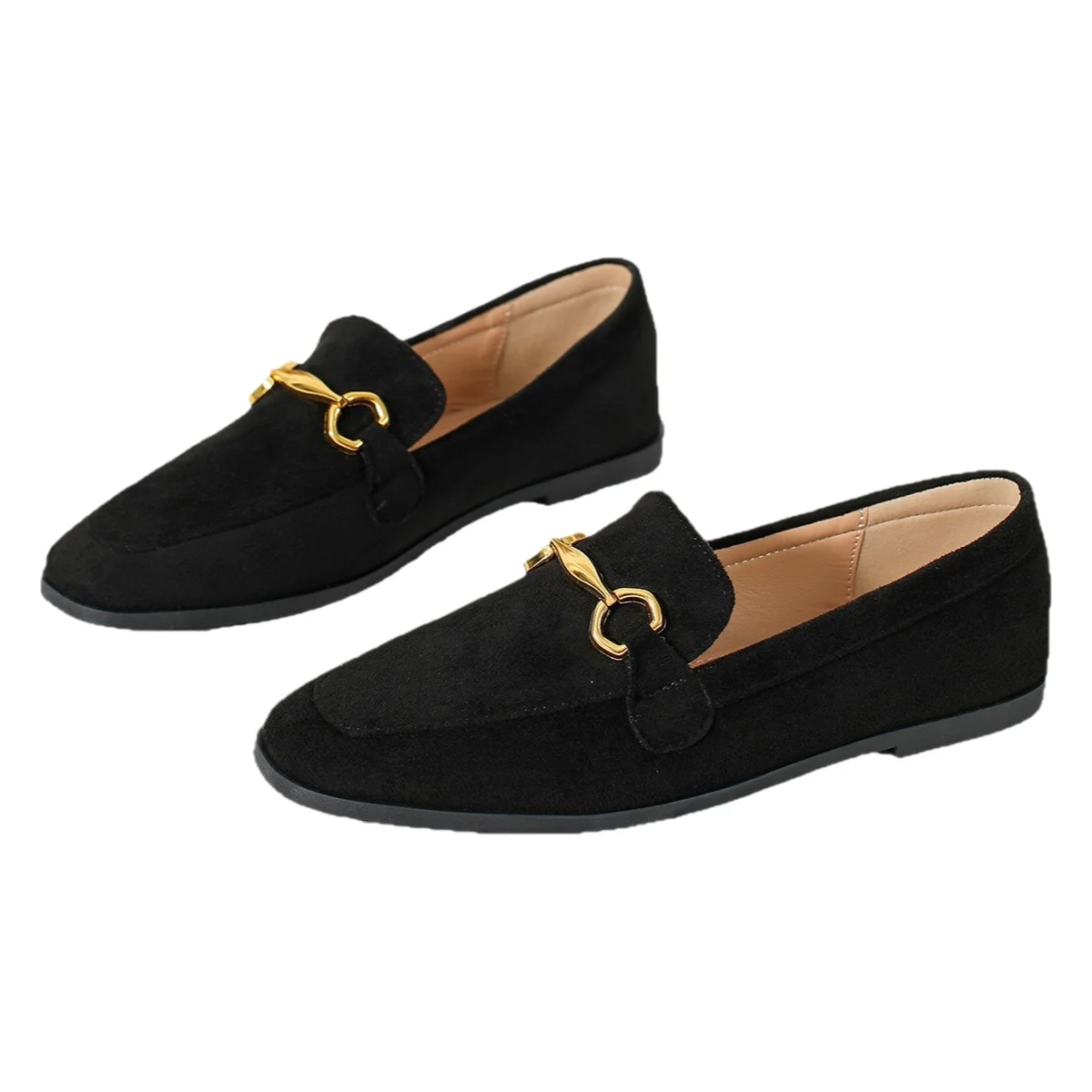 Women's Flat Bottom Casual Leather Shoes 2025 Autumn New Style Versatile Slip-On Loafers Comfortable Low Heel Rubber Sole thumbnail 6