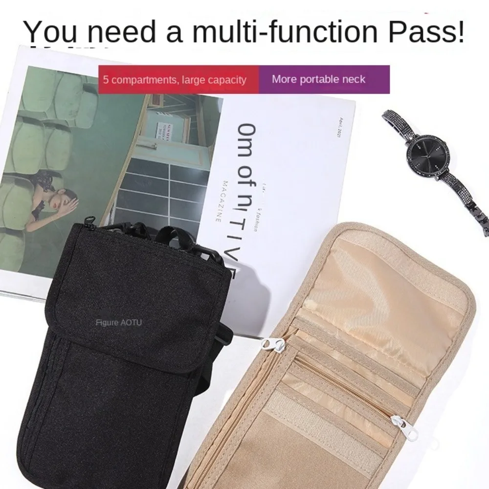 Travel Accessories Travel Wallet Nylon Ticket Holder Passport Wallet Passport Protective Cover Zipper Family Passport Holder thumbnail 4