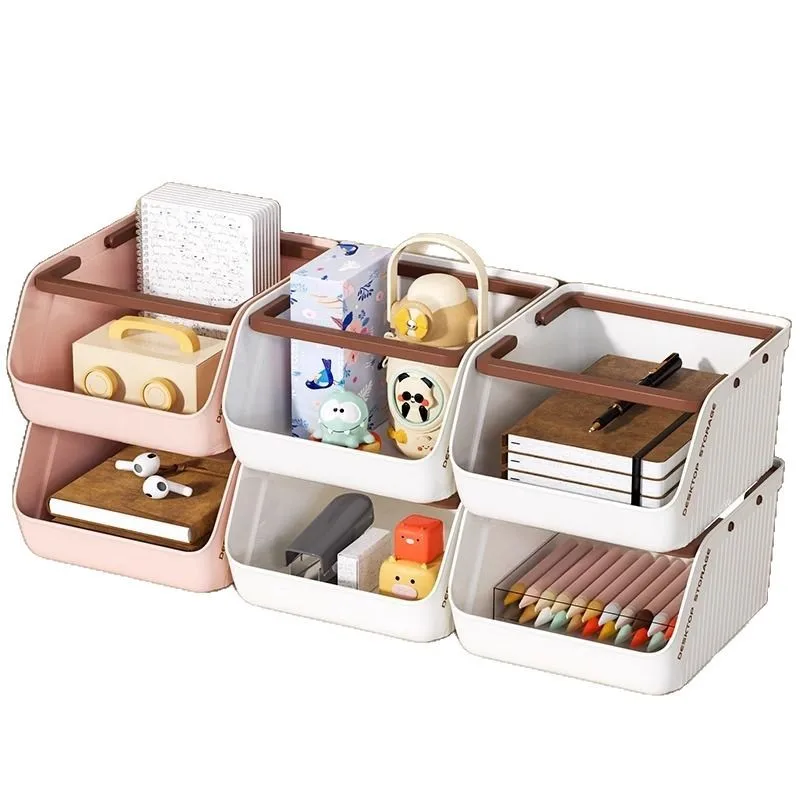 Large Capacity Desktop Organizer Box Snack Miscellaneous Items Rack Office Desk Portable Stackable Coffee Tea Bag Storage Box thumbnail 5