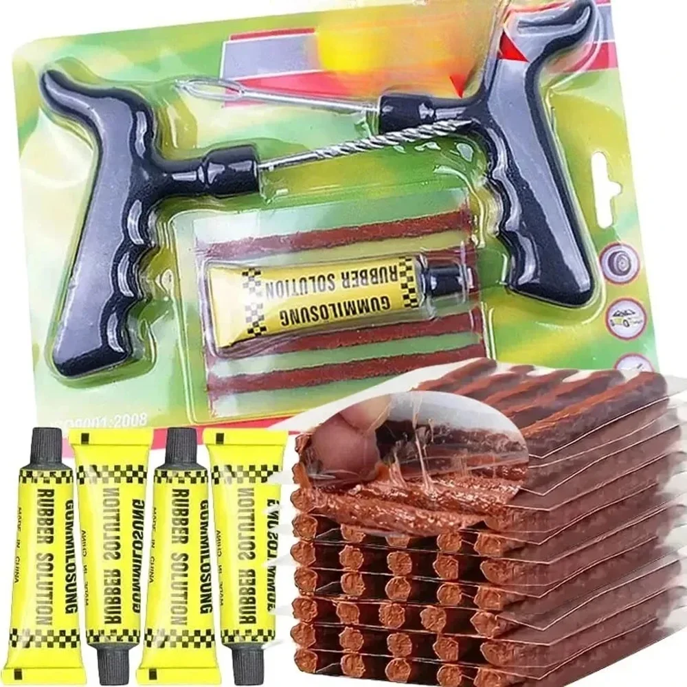Car Moto Tyre Repair Kit Universal Emergency Tire Rubber Strips Puncture Plugs Repair Glue Tool Moto Repair Tools Parts thumbnail 2
