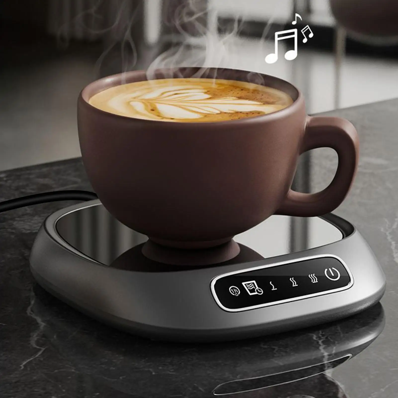 Cup Heater USB Coffee Mug Warmer Electric Milk Tea Cup Heating Coaster Cup Warmer For Home Office USB Voice Desk Cup Warmer thumbnail 4