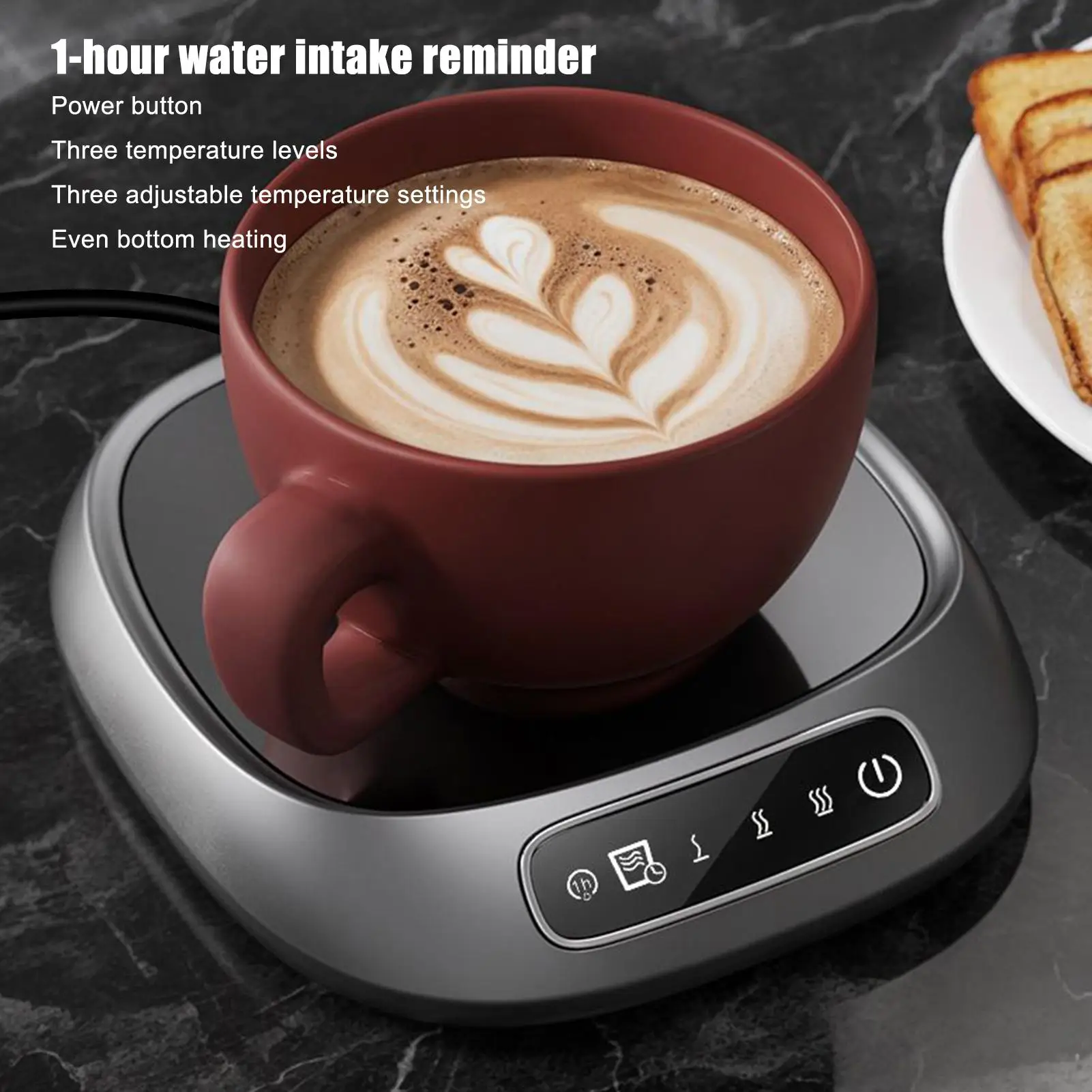 Cup Heater USB Coffee Mug Warmer Electric Milk Tea Cup Heating Coaster Cup Warmer For Home Office USB Voice Desk Cup Warmer thumbnail 3