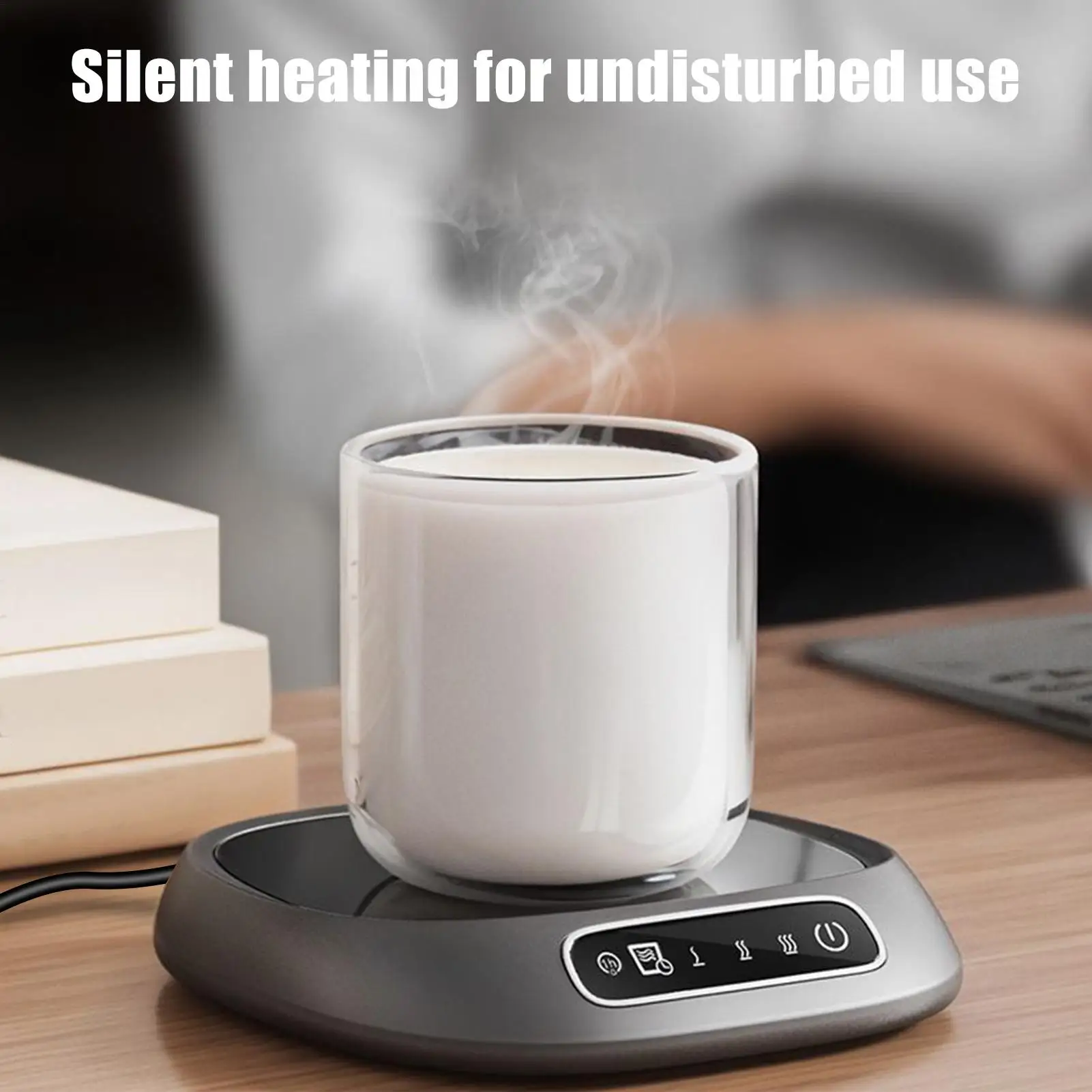 Cup Heater USB Coffee Mug Warmer Electric Milk Tea Cup Heating Coaster Cup Warmer For Home Office USB Voice Desk Cup Warmer thumbnail 2