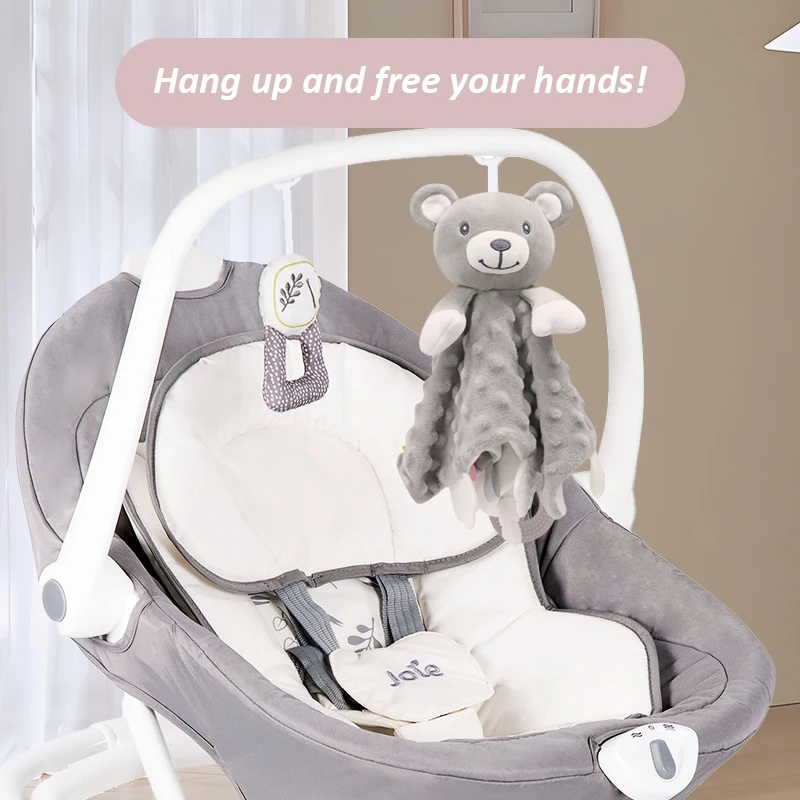 Personalised Baby Bunny Comforter with Silicone Teether Custom with Name Unique Baby Birth Gift thumbnail 5