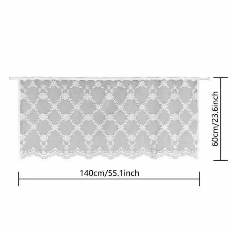 1pc Nordic Style Lace Curtain Short Window Treatment for Kitchen And Living Room Decor Home Decorative thumbnail 4