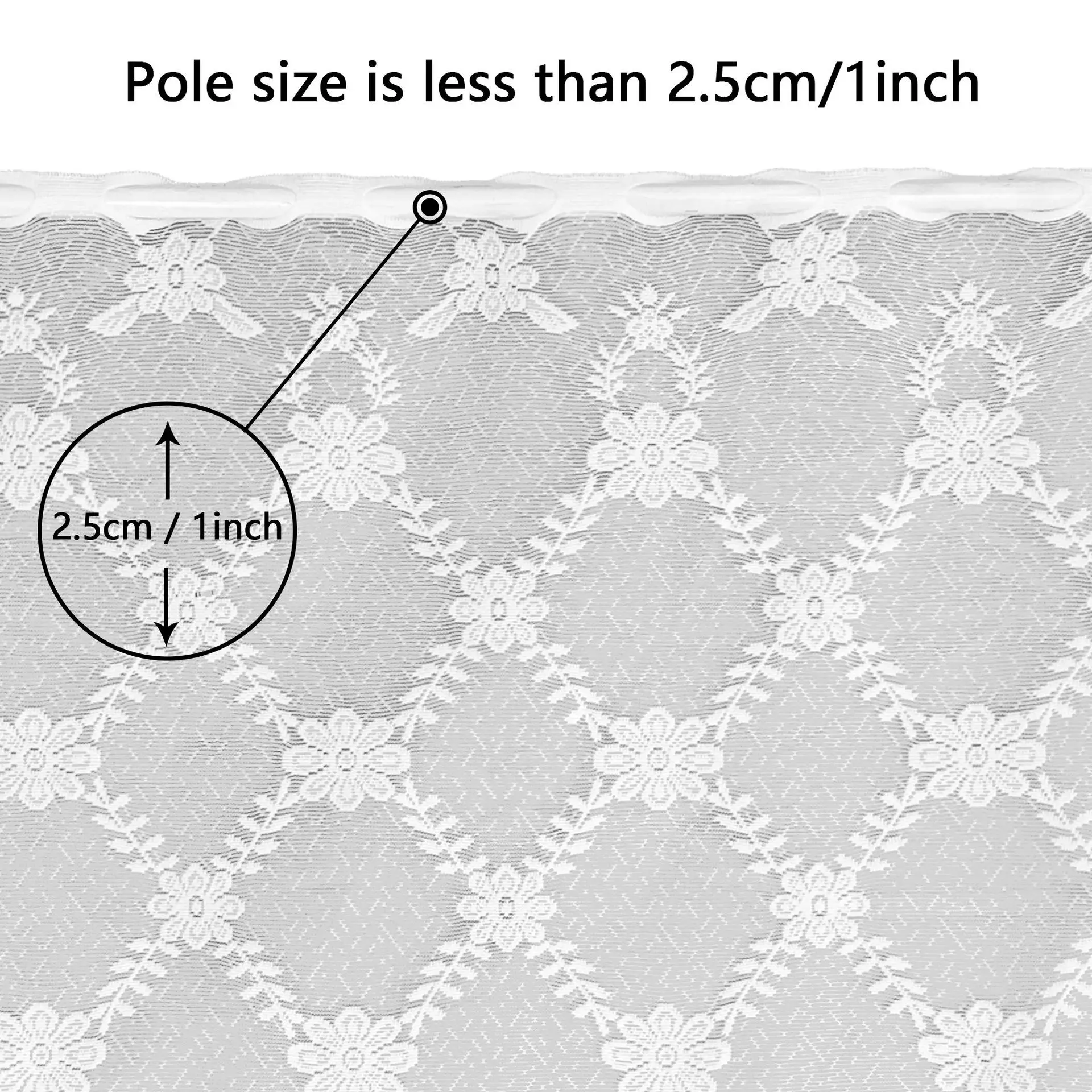 1pc Nordic Style Lace Curtain Short Window Treatment for Kitchen And Living Room Decor Home Decorative thumbnail 5