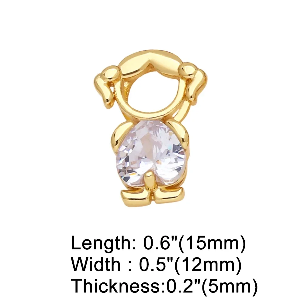Nidin Hot Sale Personalized 1-3 Kids Family Necklace Boy Girl Heart CZ Birthstone Pendant Mother's Day Gift For Women Mom thumbnail 3