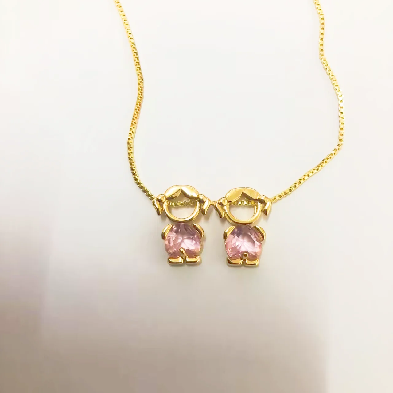 Nidin Hot Sale Personalized 1-3 Kids Family Necklace Boy Girl Heart CZ Birthstone Pendant Mother's Day Gift For Women Mom thumbnail 5