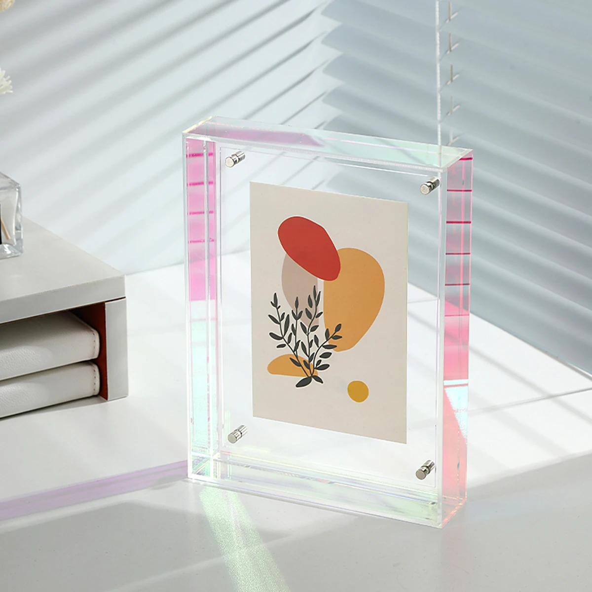 Acrylic Photo Frame Plastic Rectangle Hollow Picture Framed Holder Two Side Case Transparent Drawing Framework Home Decorations thumbnail 5